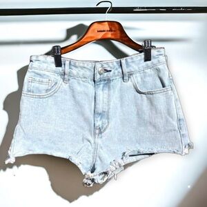🌻PacSun Light Blue High Waisted Denim Festival Shorts Size 24